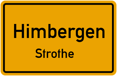 Ortsschild Himbergen Strothe