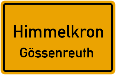 Straßenverzeichnis Himmelkron Gössenreuth