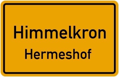 Ortsschild Himmelkron Hermeshof
