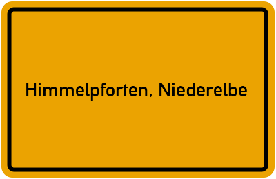 Ortsschild von Gemeinde Himmelpforten, Niederelbe in Niedersachsen