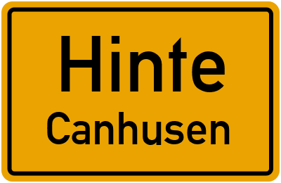 Straßenverzeichnis Hinte Canhusen