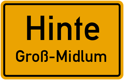 Straßenverzeichnis Hinte Groß-Midlum