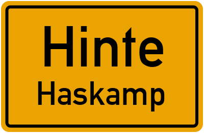 Straßenverzeichnis Hinte Haskamp