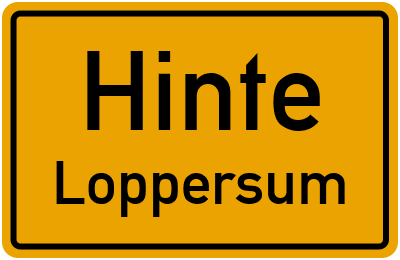 Straßenverzeichnis Hinte Loppersum