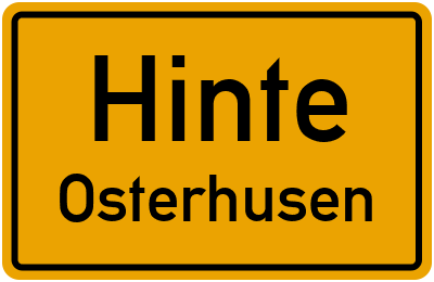 Straßenverzeichnis Hinte Osterhusen
