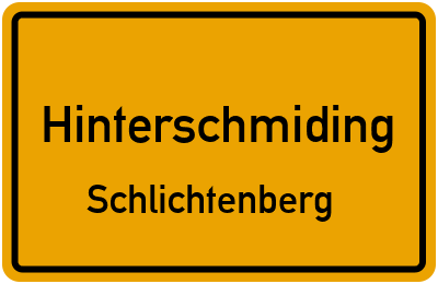 Straßenverzeichnis Hinterschmiding Schlichtenberg