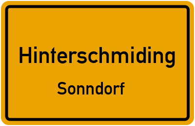 Ortsschild Hinterschmiding Sonndorf