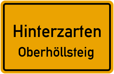 Straßenverzeichnis Hinterzarten Oberhöllsteig