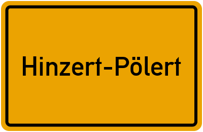 Ortsschild von Gemeinde Hinzert-Pölert in Rheinland-Pfalz
