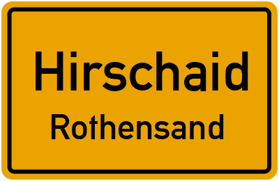 Ortsschild Hirschaid Rothensand