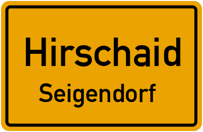 Ortsschild Hirschaid Seigendorf