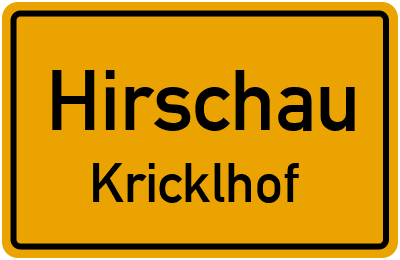 Straßenverzeichnis Hirschau Kricklhof