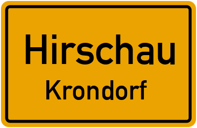 Ortsschild Hirschau Krondorf