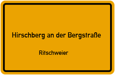Straßenverzeichnis Hirschberg an der Bergstraße Ritschweier