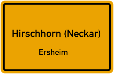 Straßenverzeichnis Hirschhorn (Neckar) Ersheim