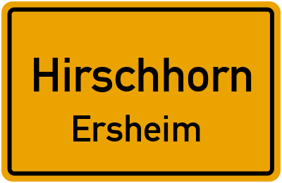 Straßenverzeichnis Hirschhorn Ersheim