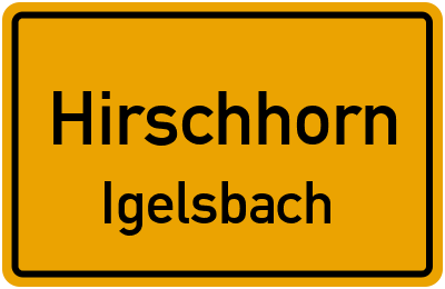 Straßenverzeichnis Hirschhorn Igelsbach