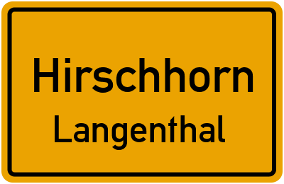 Straßenverzeichnis Hirschhorn Langenthal