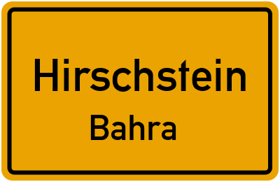 Straßenverzeichnis Hirschstein Bahra