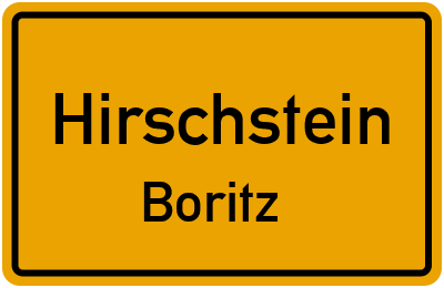 Straßenverzeichnis Hirschstein Boritz