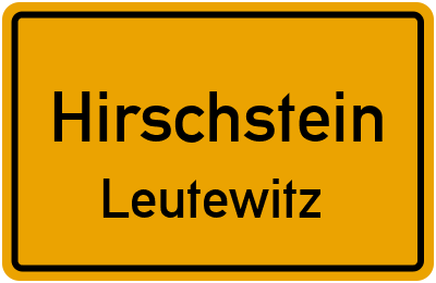 Straßenverzeichnis Hirschstein Leutewitz