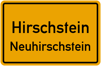 Straßenverzeichnis Hirschstein Neuhirschstein