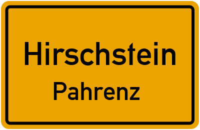 Straßenverzeichnis Hirschstein Pahrenz