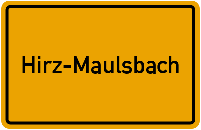 Ortsschild von Gemeinde Hirz-Maulsbach in Rheinland-Pfalz