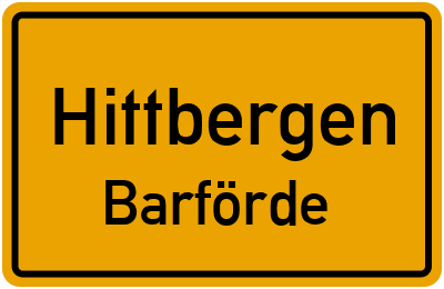 Straßenverzeichnis Hittbergen Barförde