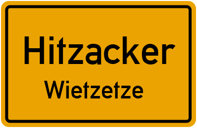 Straßenverzeichnis Hitzacker Wietzetze