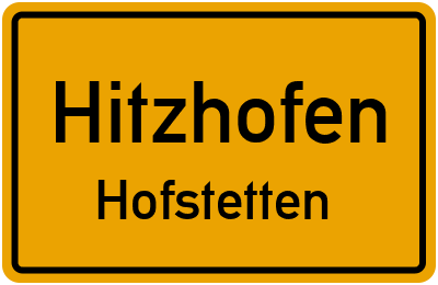 Straßenverzeichnis Hitzhofen Hofstetten