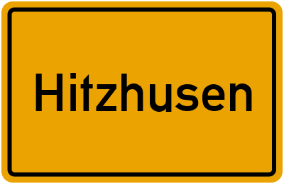 Ortsschild von Hitzhusen in Schleswig-Holstein