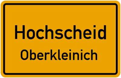 Straßenverzeichnis Hochscheid Oberkleinich