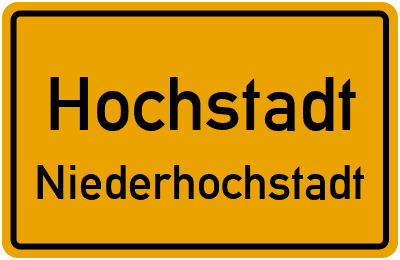 Straßenverzeichnis Hochstadt Niederhochstadt