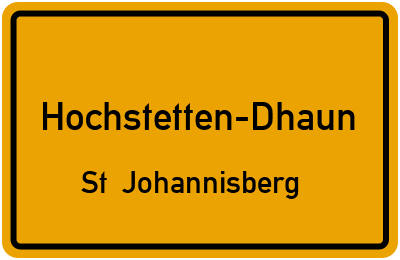 Straßenverzeichnis Hochstetten-Dhaun St. Johannisberg