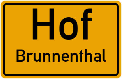 Straßenverzeichnis Hof Brunnenthal