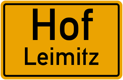 Ortsschild Hof Leimitz