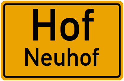 Straßenverzeichnis Hof Neuhof