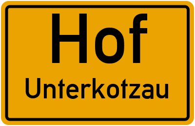 Straßenverzeichnis Hof Unterkotzau