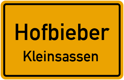 Ortsschild Hofbieber Kleinsassen