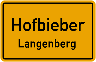 Ortsschild Hofbieber Langenberg