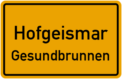 Straßenverzeichnis Hofgeismar Gesundbrunnen