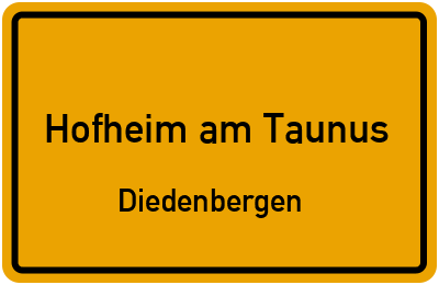 Straßenverzeichnis Hofheim am Taunus Diedenbergen