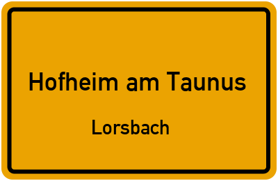 Straßenverzeichnis Hofheim am Taunus Lorsbach