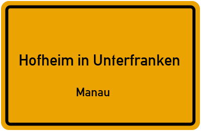 Straßenverzeichnis Hofheim in Unterfranken Manau