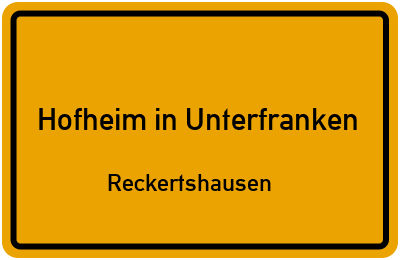Straßenverzeichnis Hofheim in Unterfranken Reckertshausen