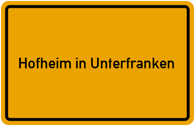 Hofheim in Unterfranken in Bayern