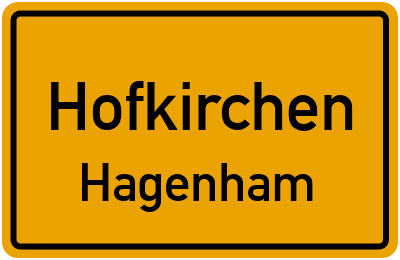 Ortsschild Hofkirchen Hagenham