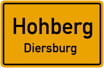 Ortsschild Hohberg Diersburg