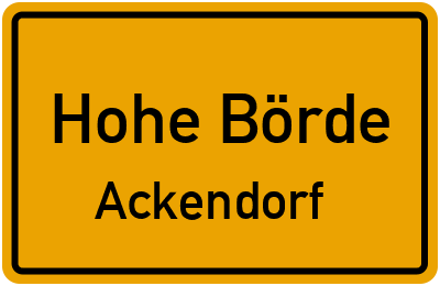 Straßenverzeichnis Hohe Börde Ackendorf